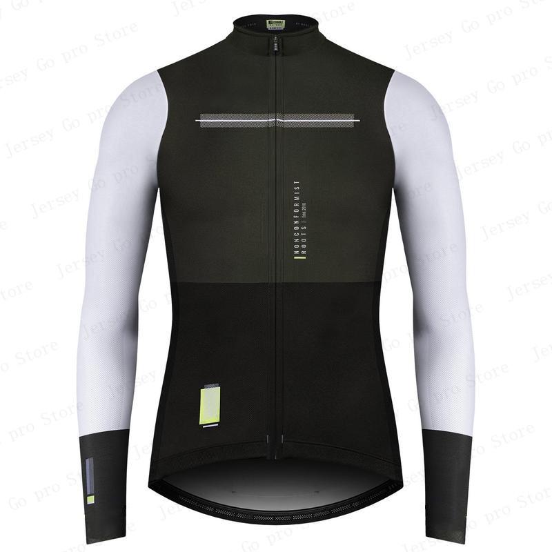 2026 Spring/Autumn Triathlon Men Long Sleeve Cycling Clothing Breathable Anti-UV Bicycle Jersey Set Wear Bib Pants Ropa Ciclismo