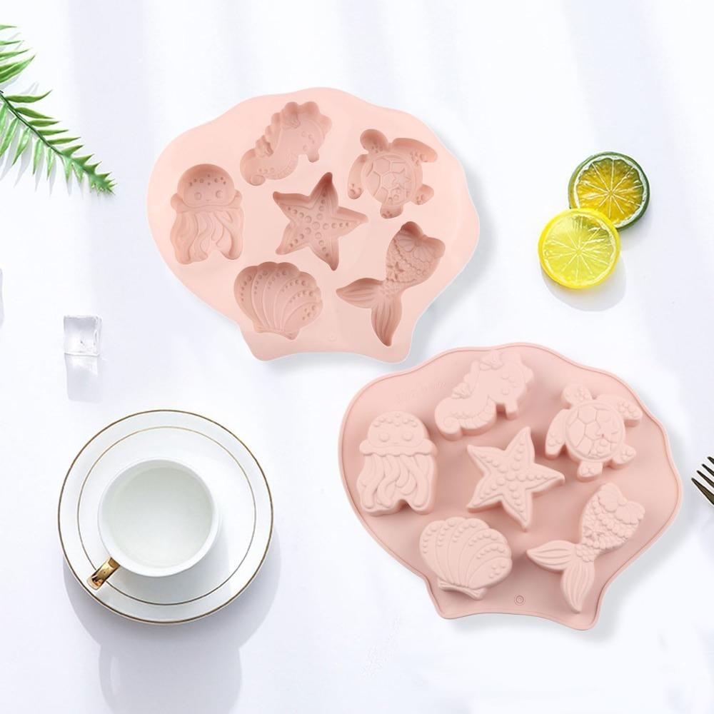 2 Piece Heat Resistant Baby Food Molds Easy To Release Ice Cube Trays Cute Chocolate Mold Fondant