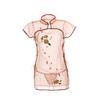 Sex Underwear Passion Perspective Temptation Classical Stand-up Collar Cheongsam Retro Embroidery Split Fork Sexy Hollow Pajamas