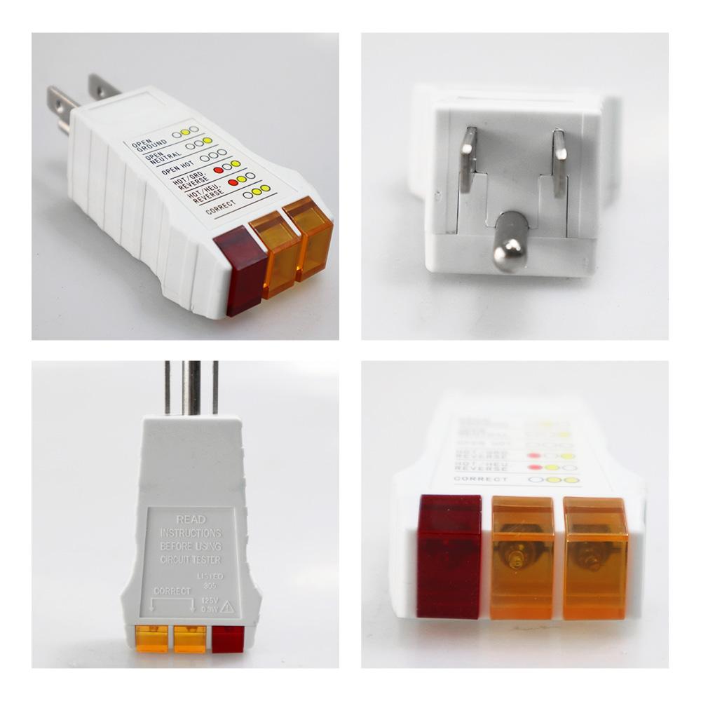 Socket Tester Voltage Tester For Standard GFCI/Standard 3-Wire North American AC Power Sockets Circuit Breaker Tracker PlugSafe
