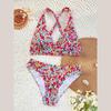 2025 European & American Sling Print Bikini: Elegant Women's Sexy Swimwear