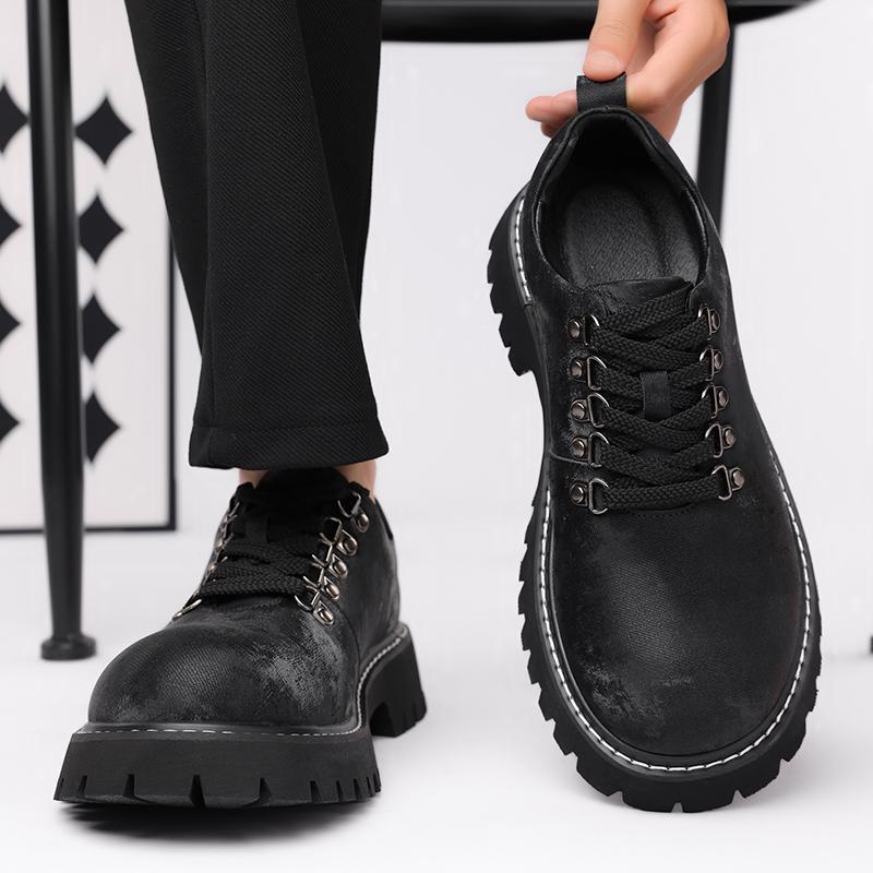 Italienische Schnürschuhe Business-Kleidung Schuhe Klassische Herren Freizeitleder Oxfords Schuh Dicke Sohle Derby Schuhe Outdoor-Wanderschuhe