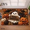 Washable Front Door Rug Halloween Pumpkin Mat, Fall Seasonal Welcome Non-slip Farmhouse Entrance for Porch Entryway Kitchen Decor Festive