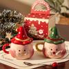 Cute Santa Claus Mug Christmas Gift Creative Styling Ceramic Cup Girls' Souvenir Gift Box