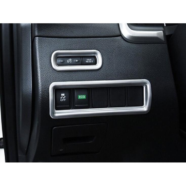 Headlight Button Frame Cover Trim Inner For Nissan Murano 2015-2021 Silver Matte