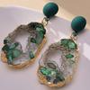 Green Openwork Earrings