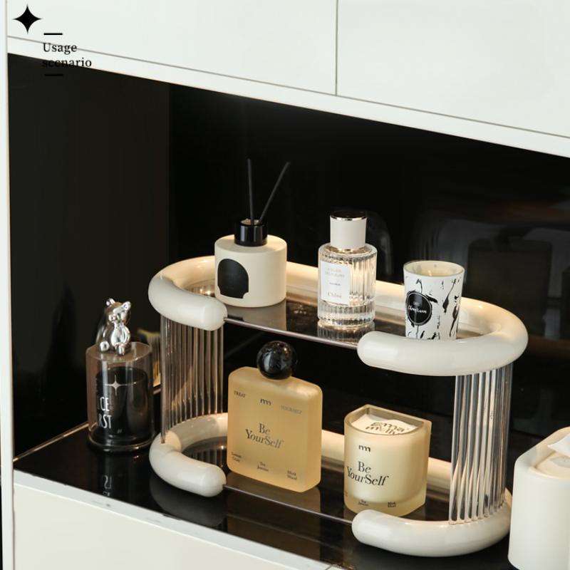 Acrylic Perfume Storage Organizer Rack Multi-layer Doll Display Stand Holder Transparent Desktop Entryway Storage Box Organizer
