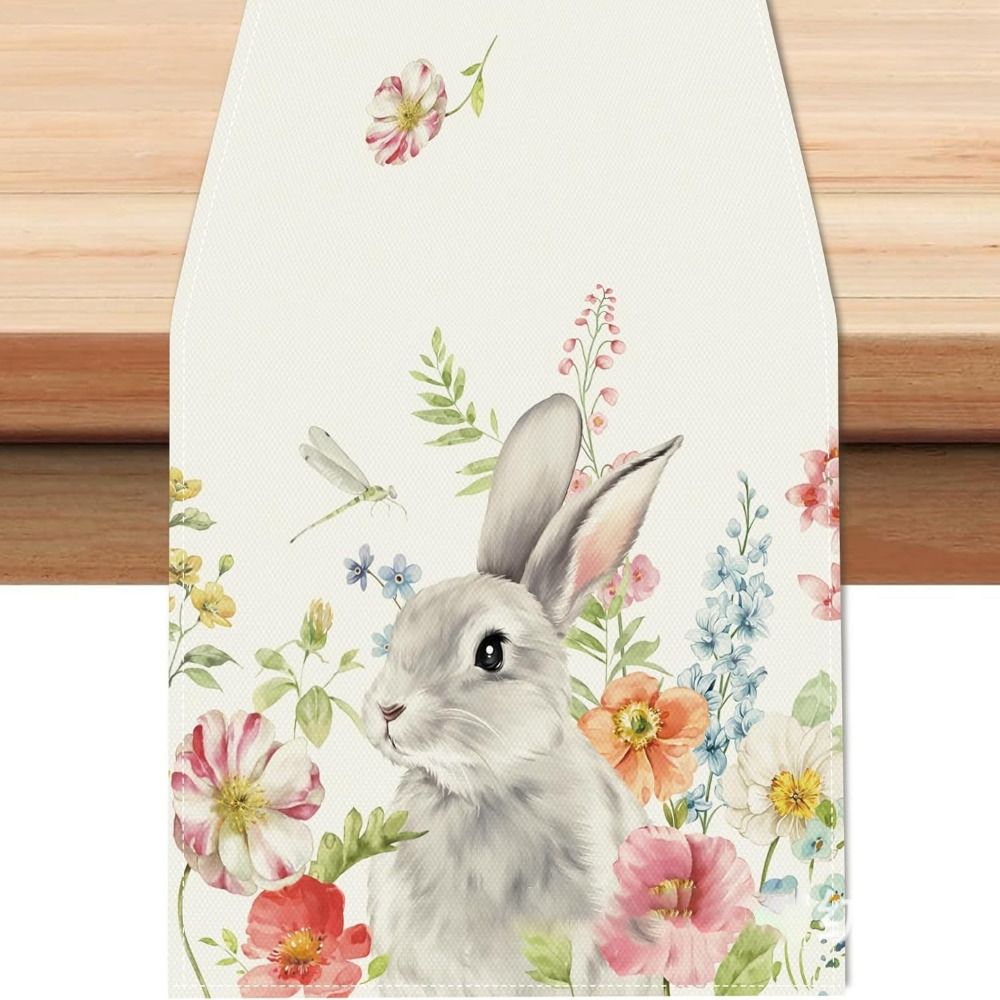 Leinen Ostertischdecke Ei Hase Platzset Neu Frohe Ostern Tischläufer Küche