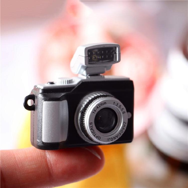 Miniature Camera Props Realistic DSLR Camera Model Figure Doll House Accessories Photography Props Kids Room Decors