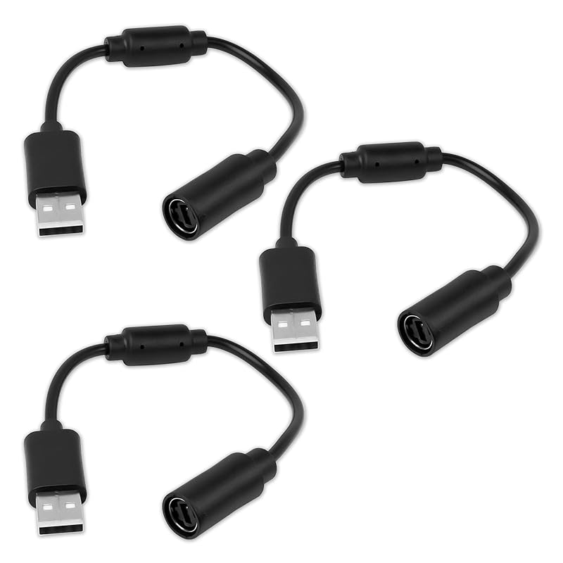 USB-кабель с отсоединяющимся разъемом для Xbox 360, Кабель Rocksmith Real Tone, Шнур для контроллера Xbox, USB-адаптер для Xbox, USB-донгл Guitar Hero, Совместимо с Logitech 3-PACK