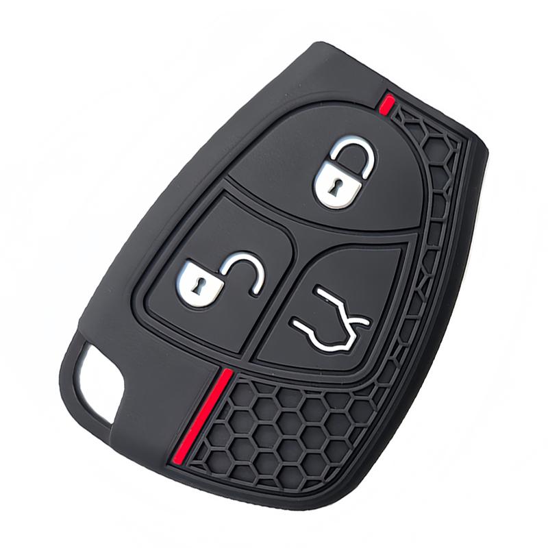 Silicone Cover For Mercedes Benz B C E Ml S Clk Cl 3 Buttons Rubber Skin Remote Key Fob Case