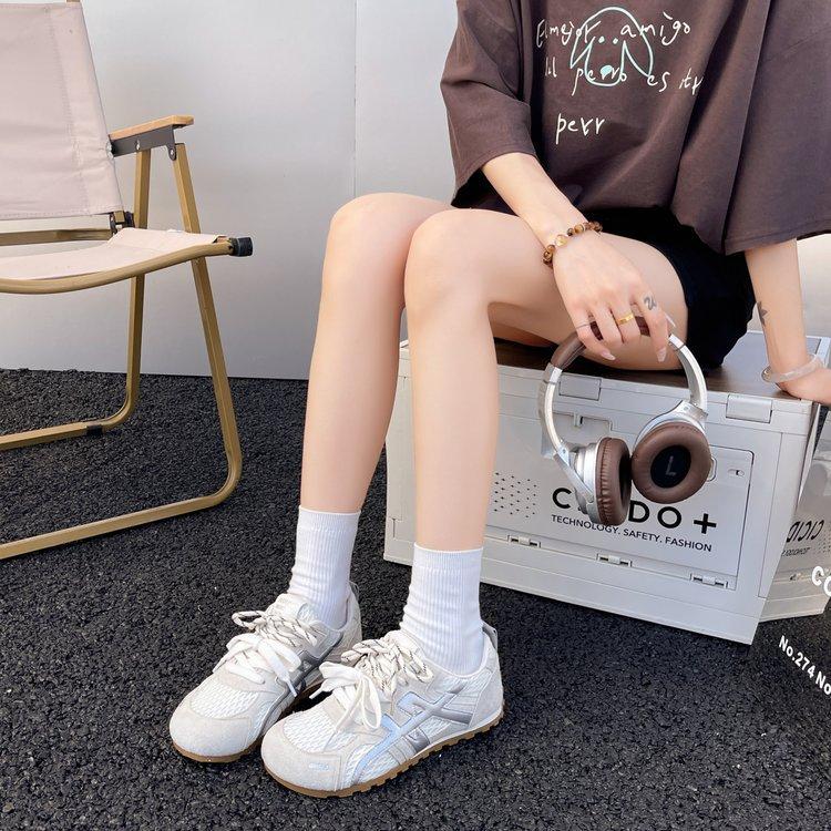 

Dexun shoes women s 2025 new summer women s shoes are popular, super fire mesh surface breathable thin sole casual sports white shoes 40 бежевый