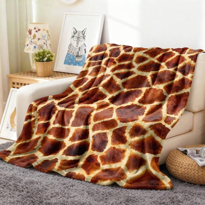 1 Stück Decke Leopardenmuster Kunst Kuhfellmuster Flanelldecke Dünne Decke Weich Warm Decken Festivalgeschenke für ganzjährige Nutzung