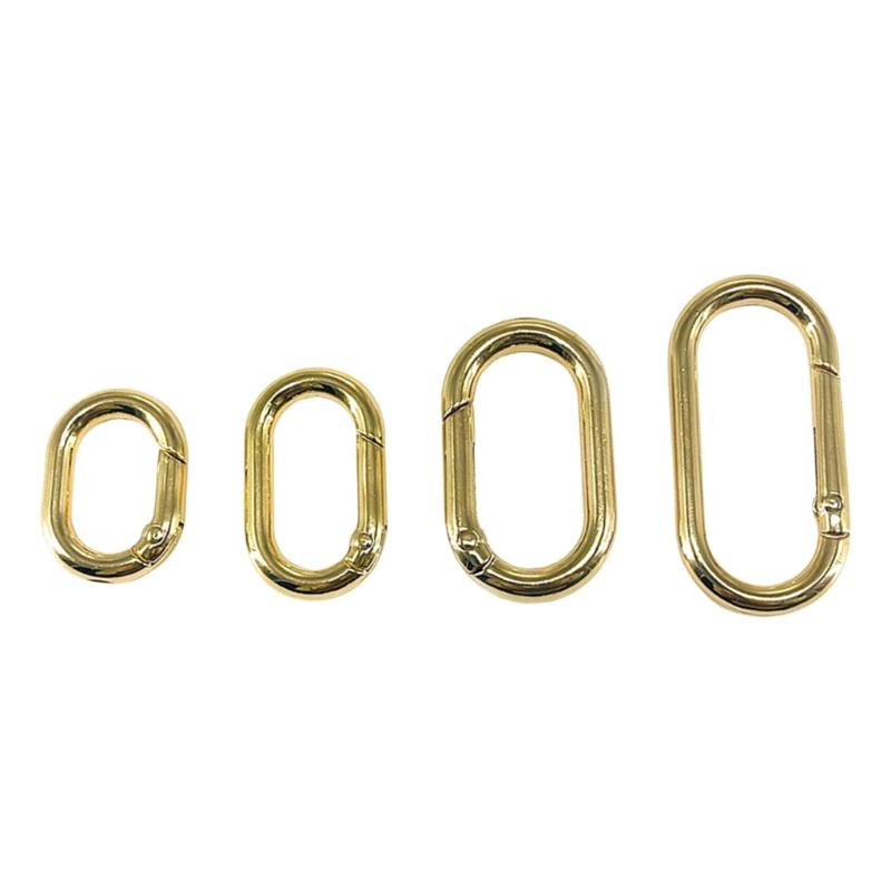 

4 шт. Овальные защелки для брелоков, крючки-пряжки и удлинители ремня для сумок, металлические пружинные О-образные кольца, зажимы, карабины 1