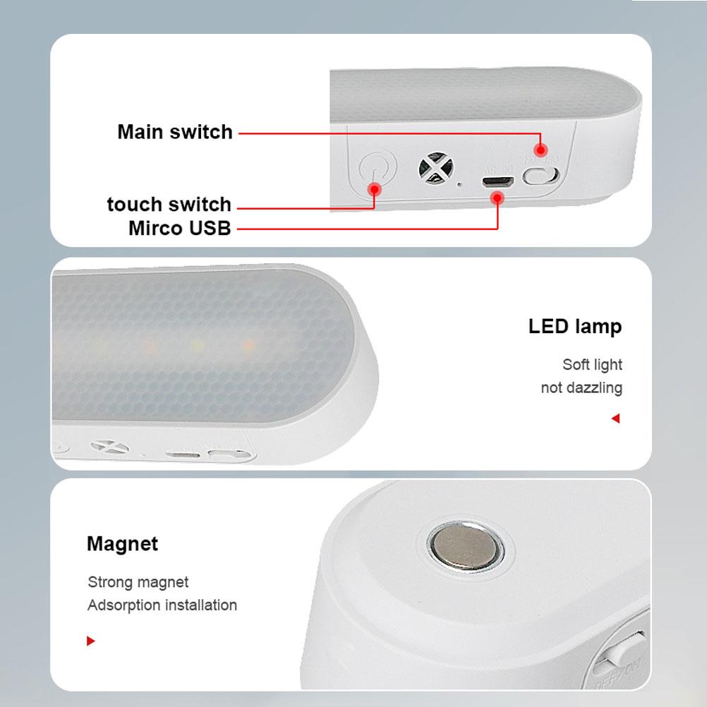 LED Night Light Desk Lamp USB Rechargeable Magnetic Dimming Table Lamp Computer Study Office Reading Stand Light for Bedroom
