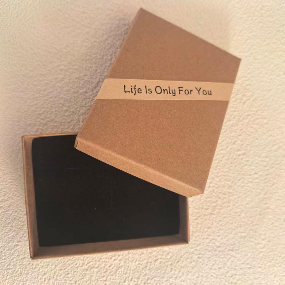 In-Stock Kraft Gift Box for Necklace, Earrings, Bracelets with Black Pull-Out Lid
