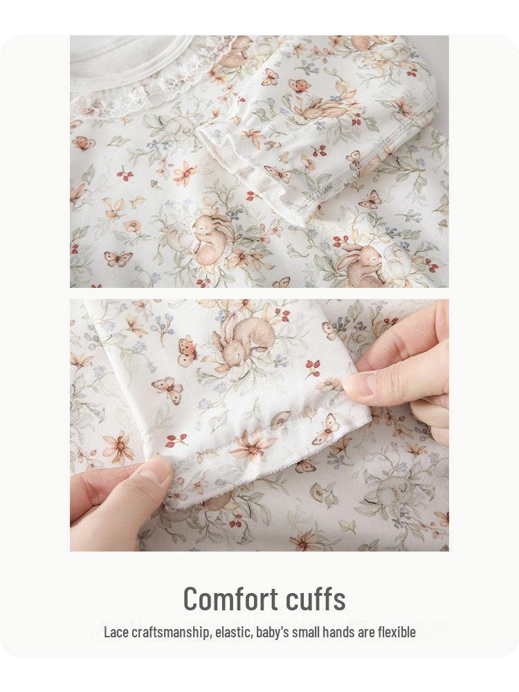 Spring Floral Infant Jumpsuit: Baby & Toddler Princess Romper for Outdoor Crawling