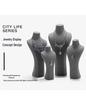 Hongtai Luxury Microfiber Necklace Display Stand - Mannequin Jewelry Prop