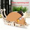 Friendly Wooden Funny Electric Snail Model Hand Craft Set for Educational Physics Teaching and Student Craft Projects