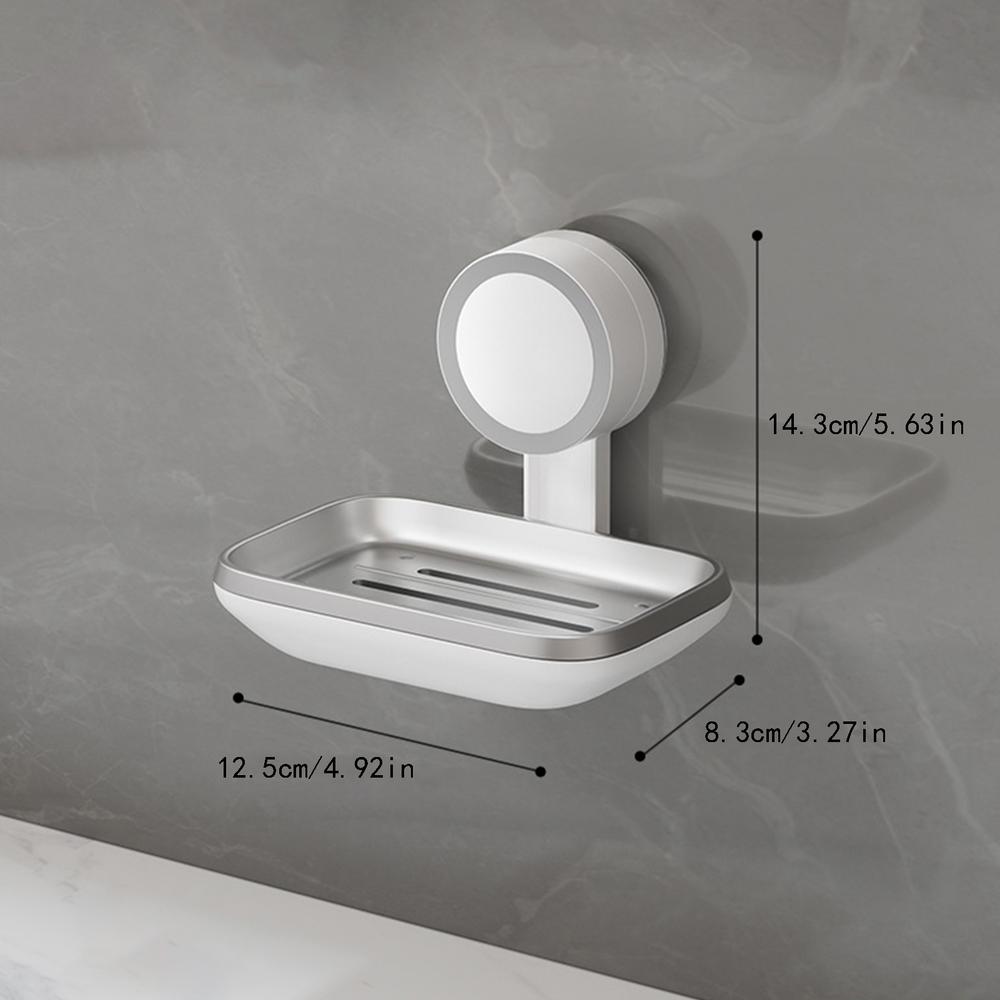 Wall Mounted Suction Cup Soap Box Suction Soap Holder Shower Bar Soap Saver Dish Kitchen Storage Organizer Accessories