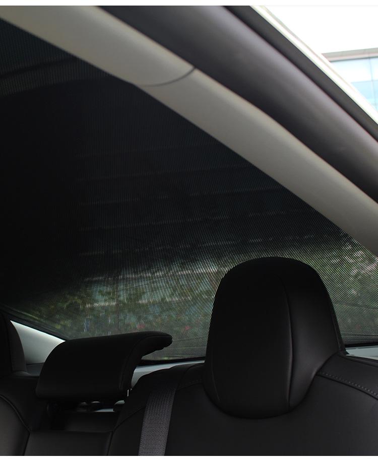 Sunshade Set for Tesla Model 3/Y: Heat-Insulating Sunroof Visor with UV Protection