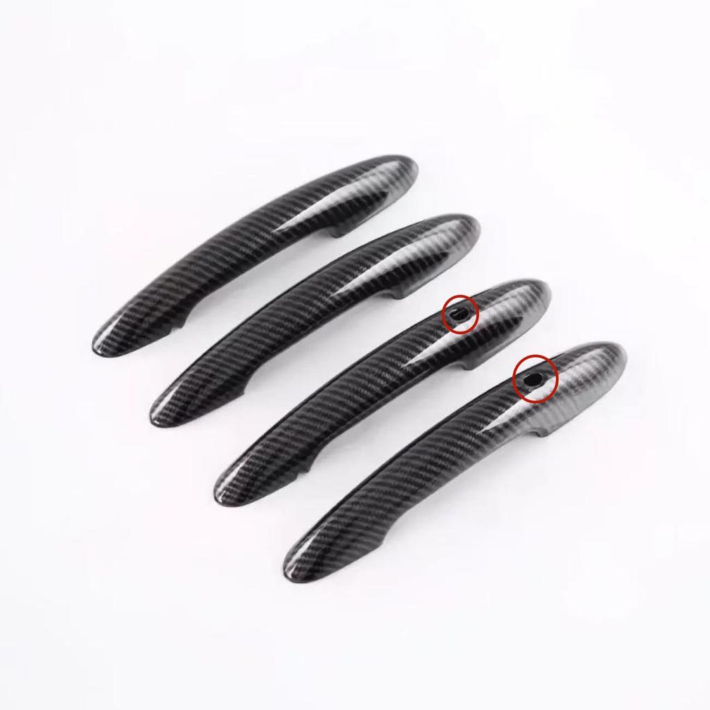 For MINI Cooper Countryman F Series F54 F55 F56 F57 F60 Carbon Fiber Black Car Door Handle Cover Sticker Styling Accessories