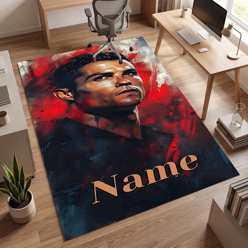 CR7 (23) Personalisierter Name Büro Teppich Stilvolle Dekoration für Wohnzimmer Schlafzimmer Küche