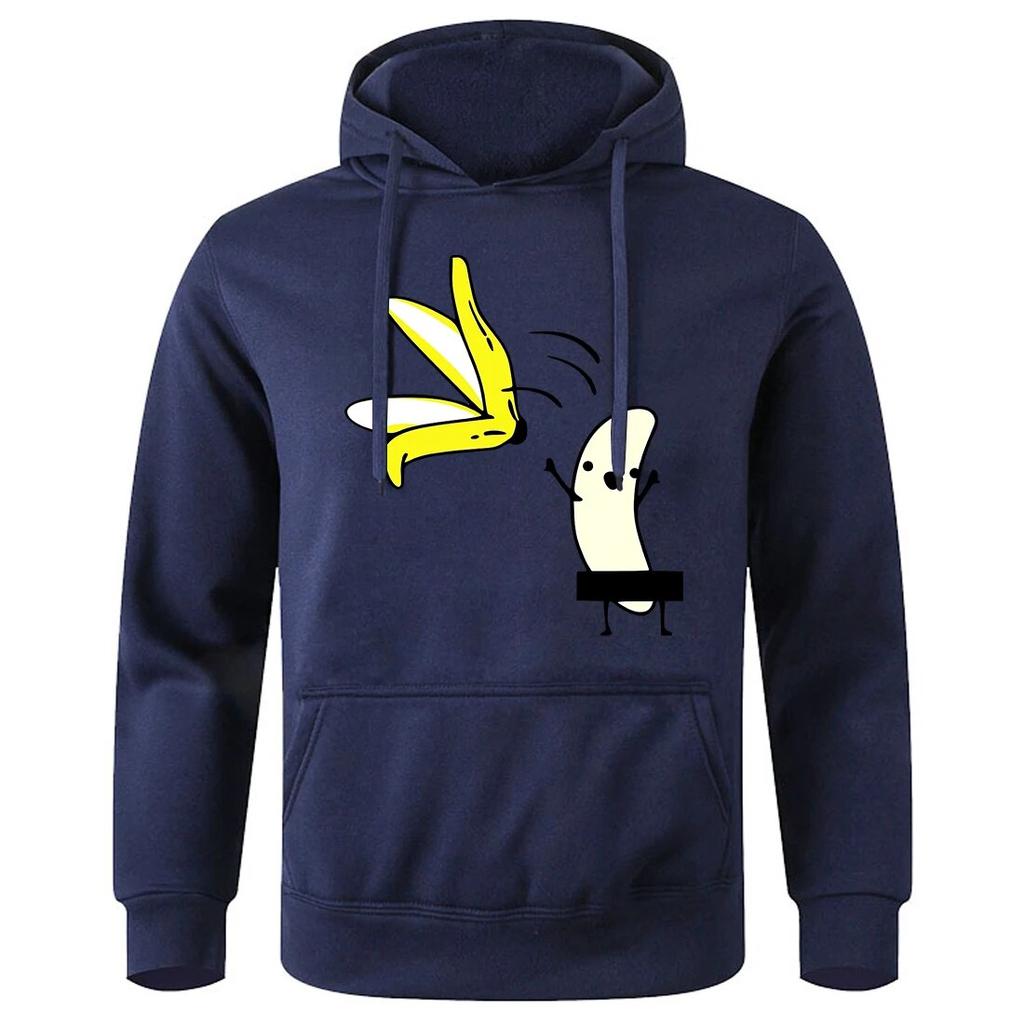 Let's Take Off Our Banana Peel Hanorace amuzante unisex, largi, supradimensionate, cu glugă, modă, îmbrăcăminte sport clasică, pentru iarnă, fleece.