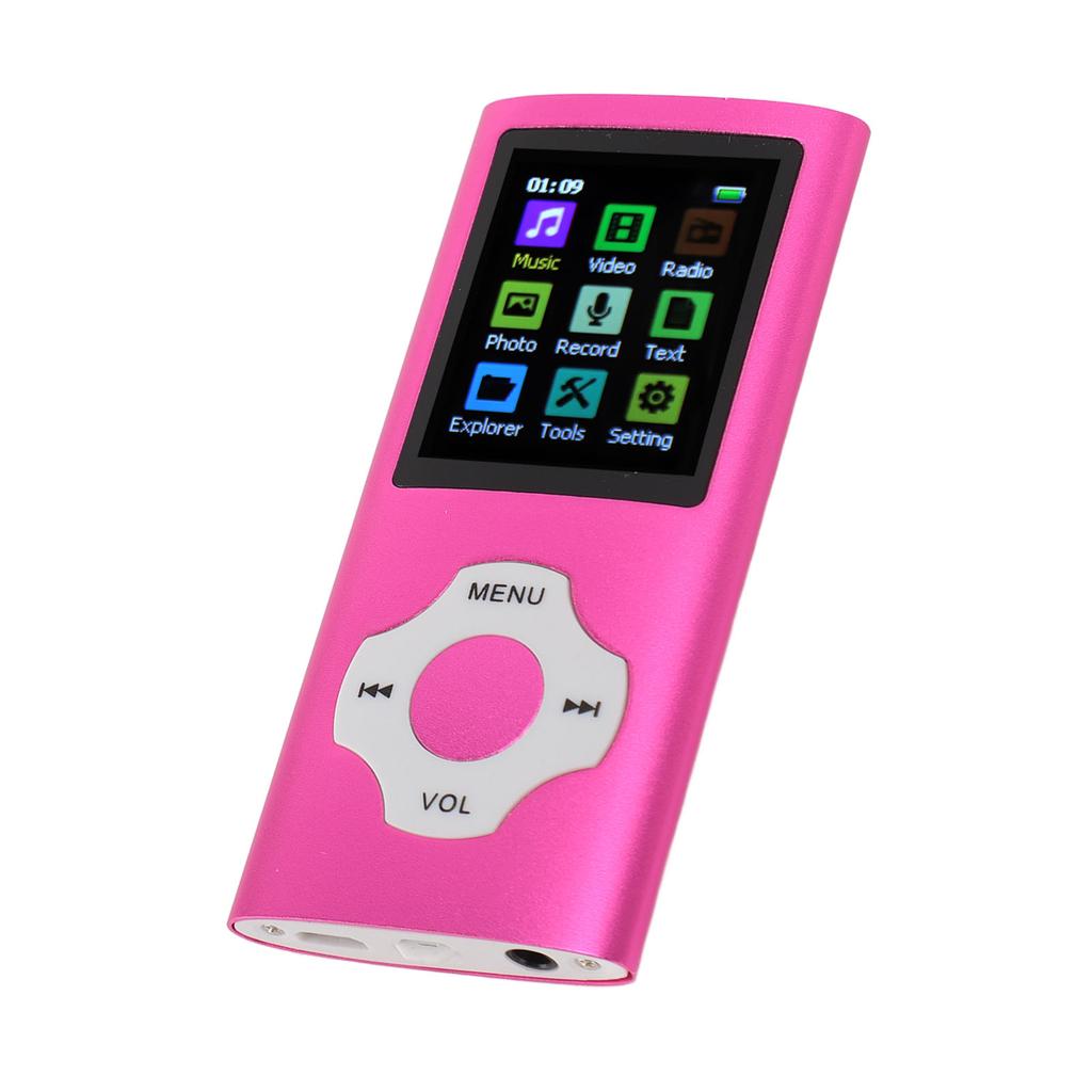 MP3 Player HiFi Lossless Rechargeable 1.8in TFT Screen Portable Music Player with Electronic Book Radio Recorder