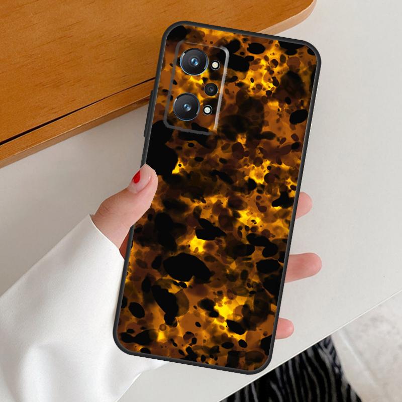 Tortoise Shell Pattern For Realme 11 12 Pro Plus 10 9 GT5 GT Neo 6 C25s C21Y C30 C31 C33 C35 C51 C53 C55 C67 Case