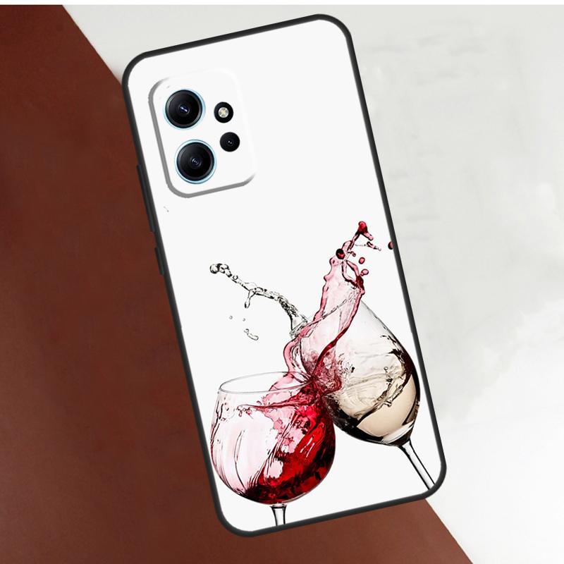 Red Wine Glass Art Case For Xiaomi Redmi Note 14 10 11 12 13 15 Pro Plus Cover For Redmi 15 14C 10C 12C 13C 15C