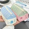 1Pc Multi Functional Embroidery Stationery Box Large Capacity Pen Bag Simple Stationery House Pencil Case Cotton Pen Storage Bag