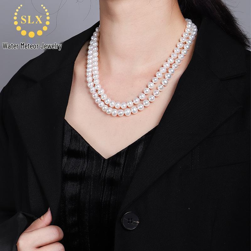 8mm Near-Round Freshwater Pearl Necklace - Mother's Day Gift