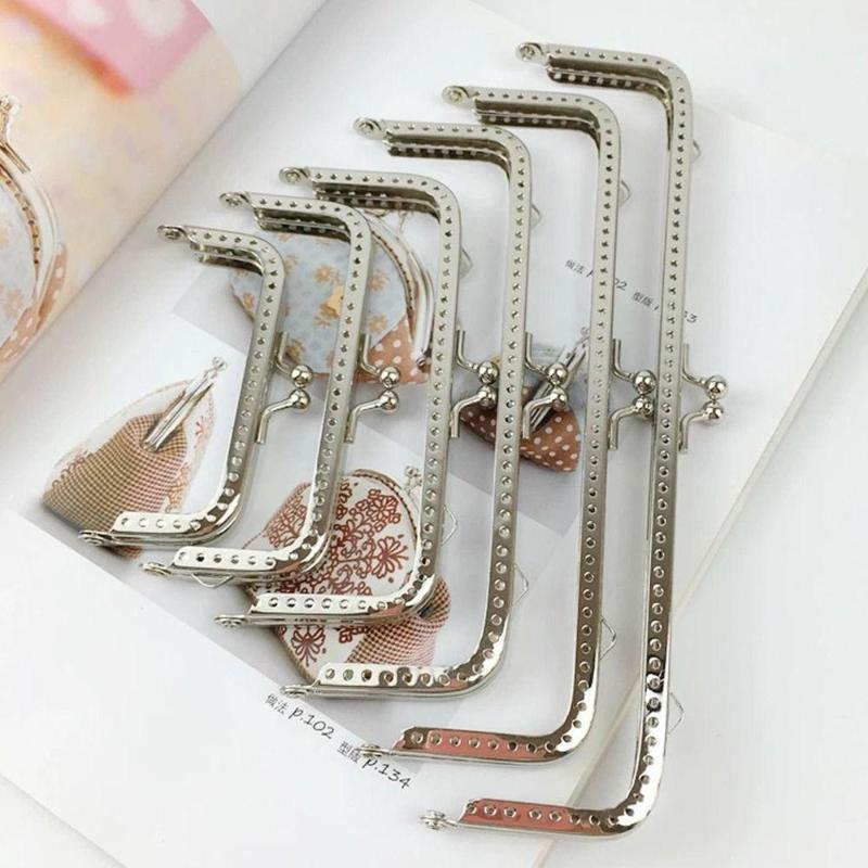 Rustproof Metal Purse Frame Kiss Clasp Vintage Bag Lock Hardware for Handmade Clutch Wallet Production