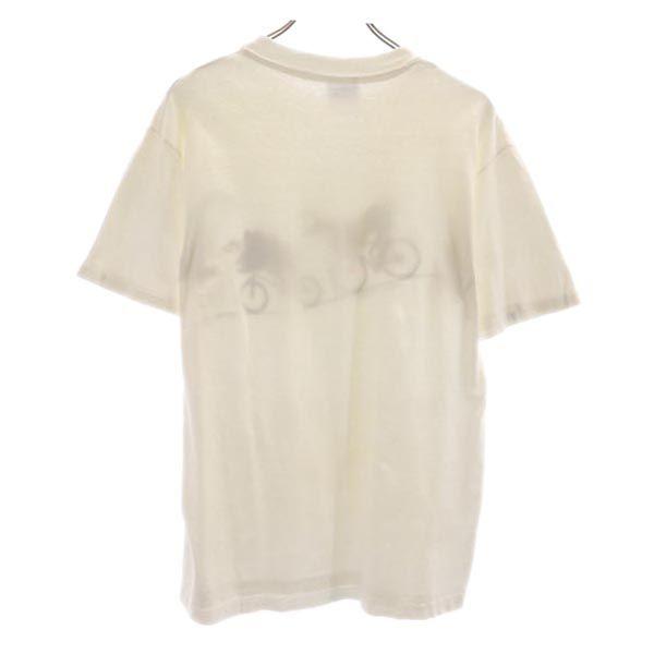 Hanes 80s Vintage Made in USA Print Short sleeve T-shirt L White system Men's Used