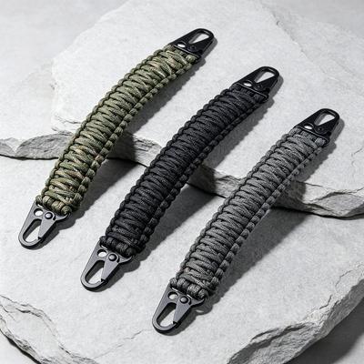 Vervangende Paracord Handgreep voor Tactische Tassen, Duurzame Geweven Draagriem met Metalen Haak, Universele Molle Rugzak Waterfles