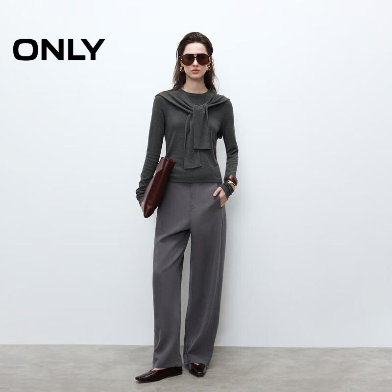 ONLY Women's Preppy Striped Slim-fit Long Sleeve T-shirt