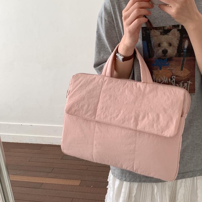 Laptop Bag Briefcase Women's Solid Color Tote Bag