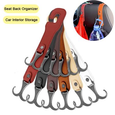 Gancio Poggiatesta Sedile Auto Gancio Nascosto in Pelle Organizer Gancio Schienale Auto Appendiabiti Borsa Abiti Supporto Accessori Interni Auto