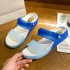 Shoes Woman Summer  Multicolor Transparent Fashion Slippers Female Rome Peep Toe Beach Soft Casual Jelly Sandals Slides 2024