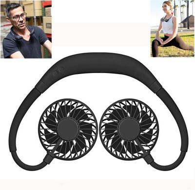 Personal Fan - AIPERQ - Portable - USB Rechargeable - Hands-free - Black