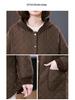 Women's 2024 Autumn/Winter Hooded Cotton Jacket – Loose, Quilted Diamond Pattern, Casual Fashion for Middle-Aged Moms