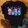 Princess Stitch Mouse Print Trendy Casual Unisexs Dessert Design Graphic Tshirt Round Street Style Tshirt