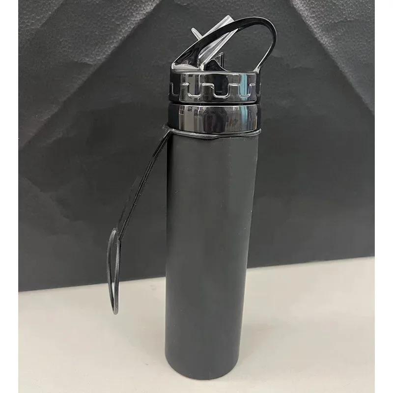 

Соломенная чашка на 600 мл, дорожная чашка для воды, креативная подарочная чашка, бутылка для воды, бутылка для воды для занятий спортом на открытом воздухе, силиконовая складная бутылка для воды