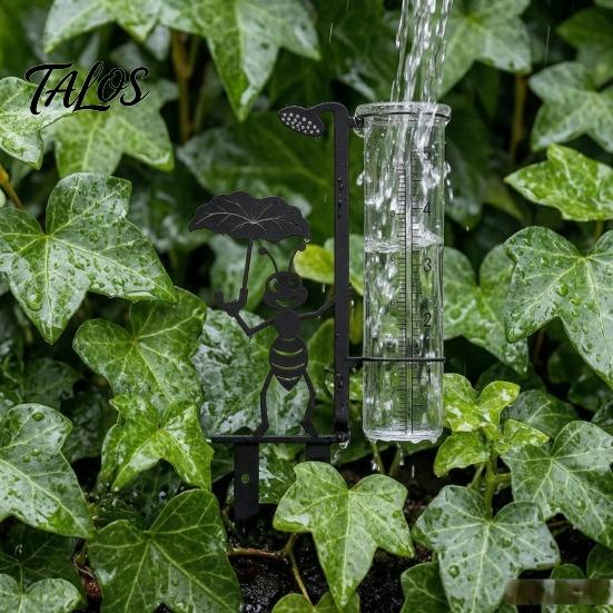 Metall-Erdspieß Regenmesser Ameisenfigur Messgerät, Regenwassermessrohr, Rostfrei Outdoor für Garten Hof Dekoration Ornament Rasen Terrasse