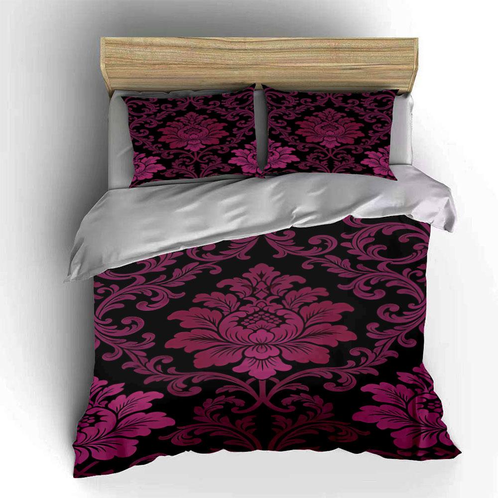 Floral Damask Pattern. Bedding Sets Duvet Cover Sets Duvet Covers Pillowcases(1 * Duvet Cover 2 * Pillowcases Without Duvet Insert)