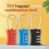 TSA Combination Travel Lock with Steel Wire Rope for Luggage, Suitcases, Gym Bags, and Color Block Design.
