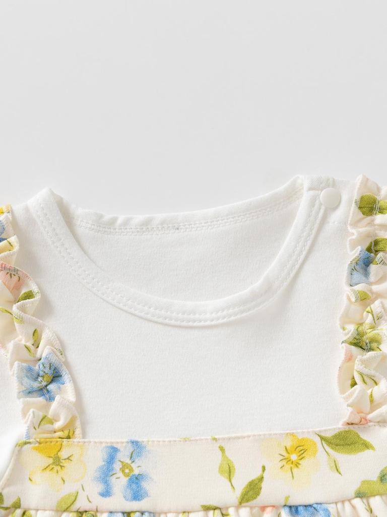 Floral Baby Girl 2-Piece Set: Long Sleeve Top & Pants for 0-6 Years