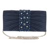 GRAXIA Cabaret Clutch Bag for Women, Party Bag, Wedding, Reception, Guest, Satin, Beaded, Pearl, Black