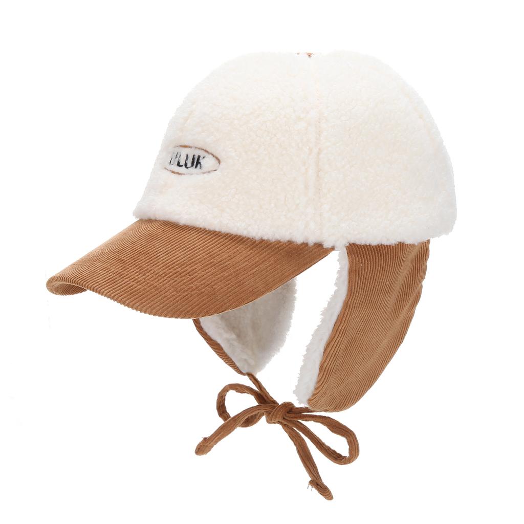 ULUK Essential Circle Corduroy Fleece Earmuff Ball Cap_Brown